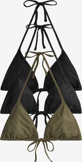 The Set Bikinitoppi koossa XS värissä khaki / musta, Tuotenäkymä