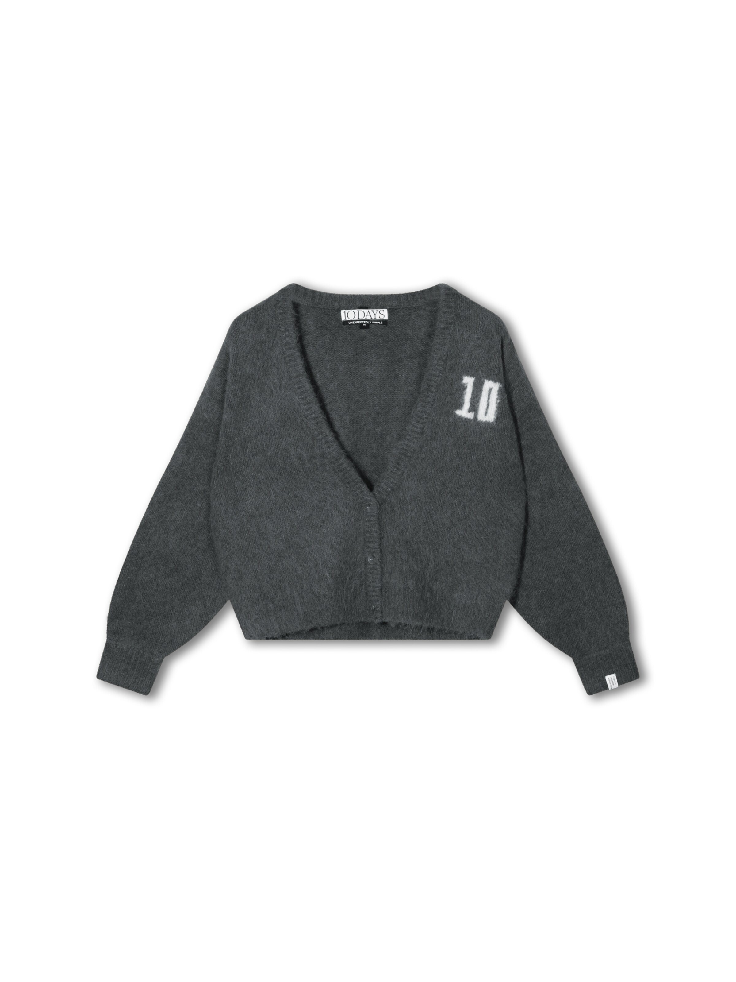 10Days Gebreid vest in Grijs: voorkant