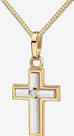 JEVELION Kreuzkette vergoldet 925 Silber in Gold: predná strana