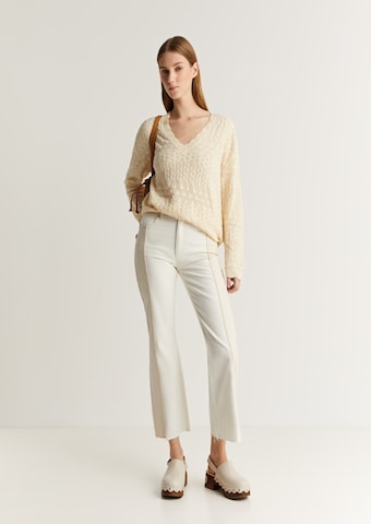 Scalpers Flared Jeans i beige: forside