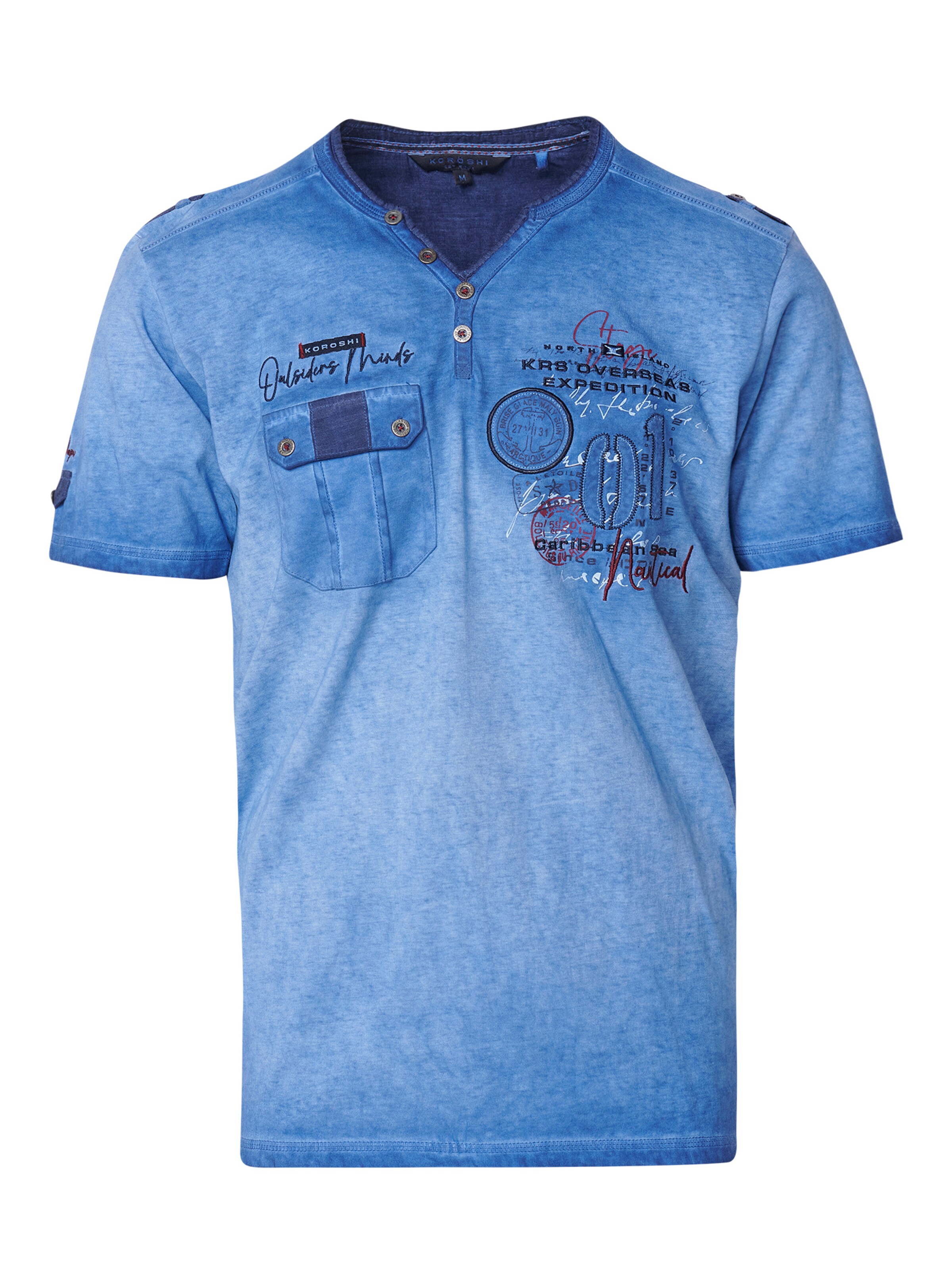 KOROSHI T-Shirt in Blau: Vorderseite