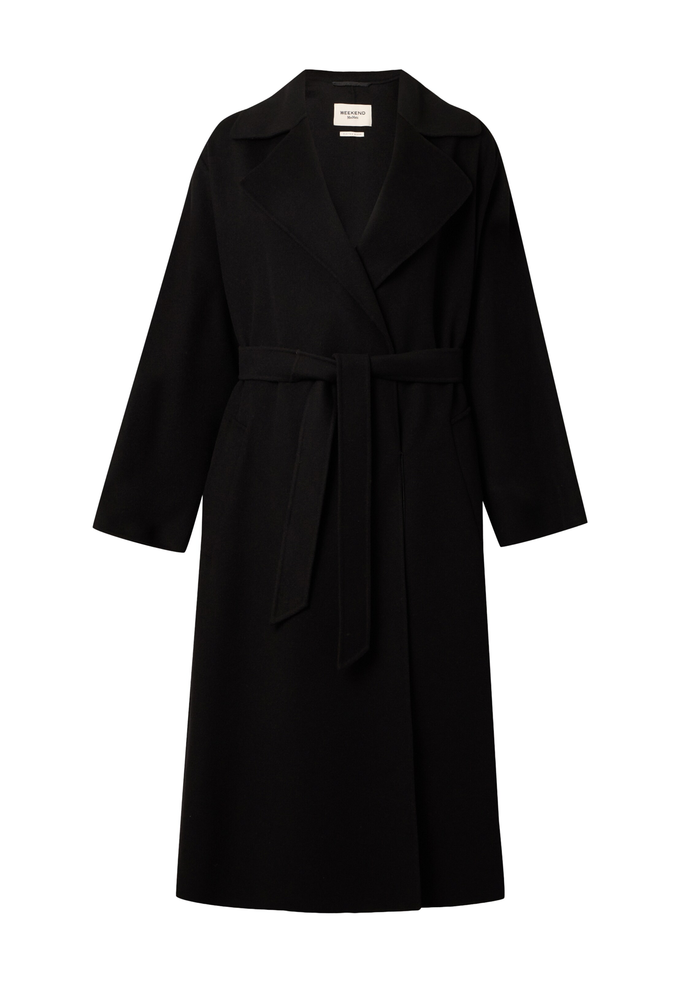 Weekend Max Mara Ανοιξιάτικο και φθινοπωρινό παλτό 'DOPEROSO' σε μαύρο: μπροστά