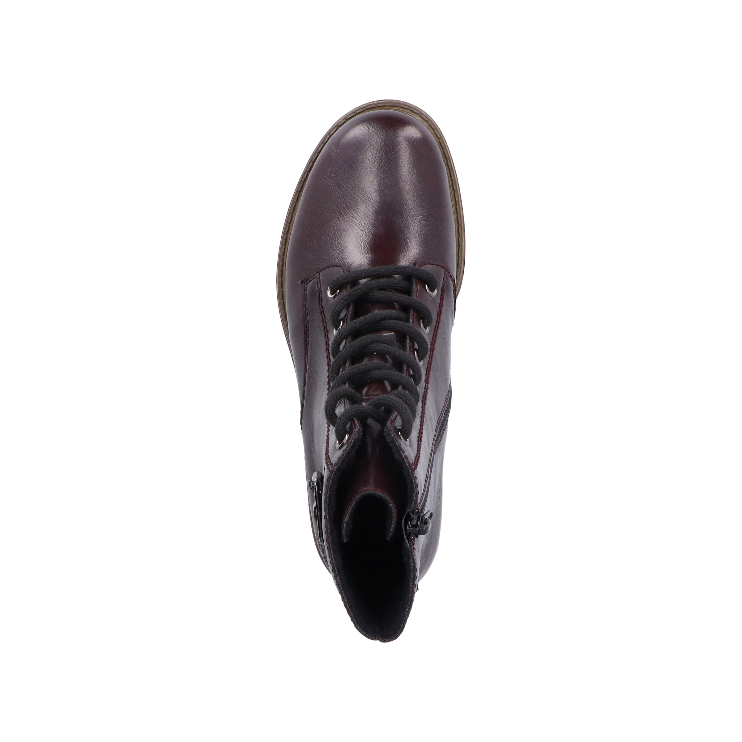 Rieker Lace-Up Ankle Boots in Red