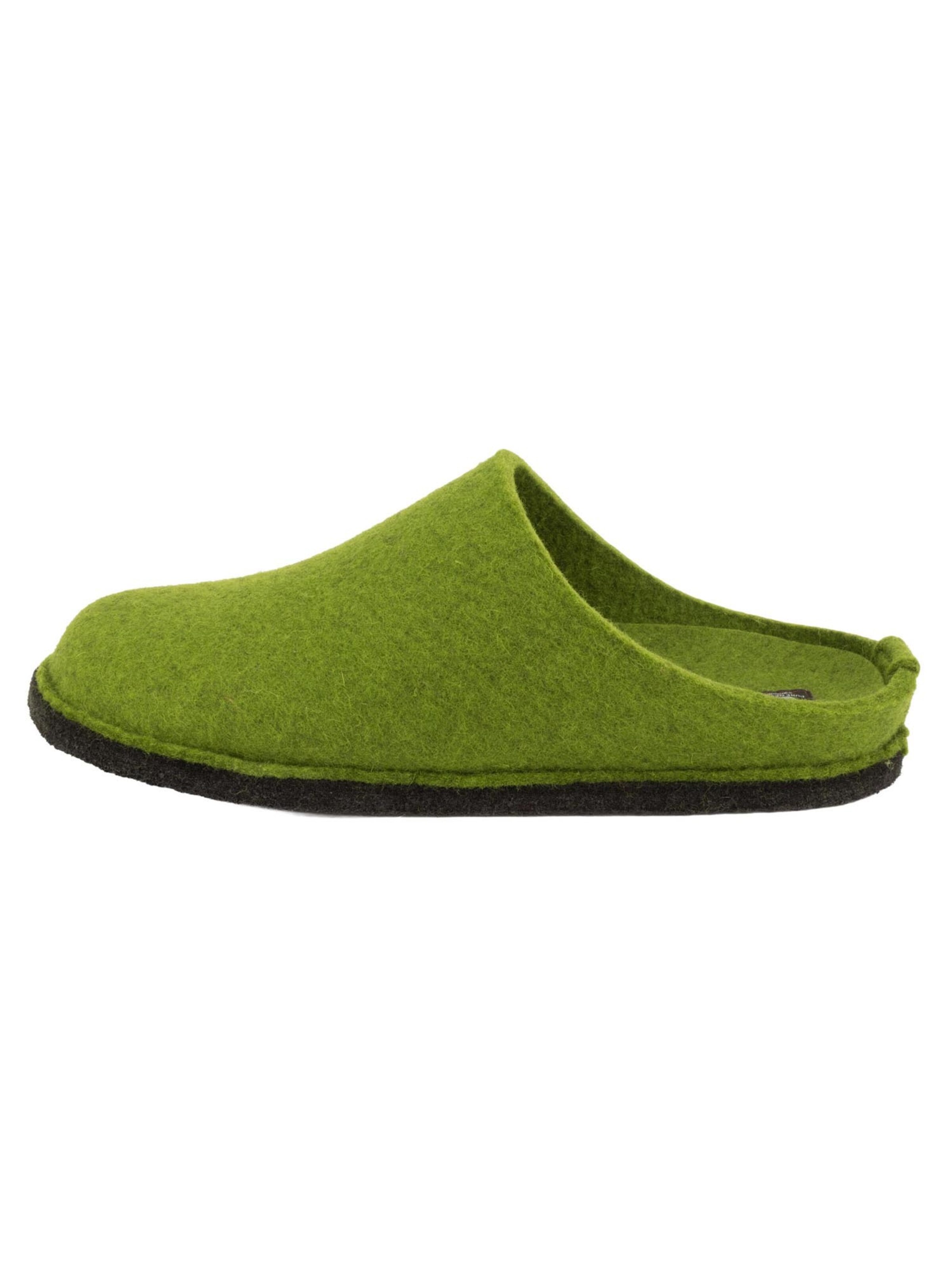 HAFLINGER Pantolette 'Flair Soft'‌‌‌‌‌‌‌‌‌‌ in Grün: Vorderseite