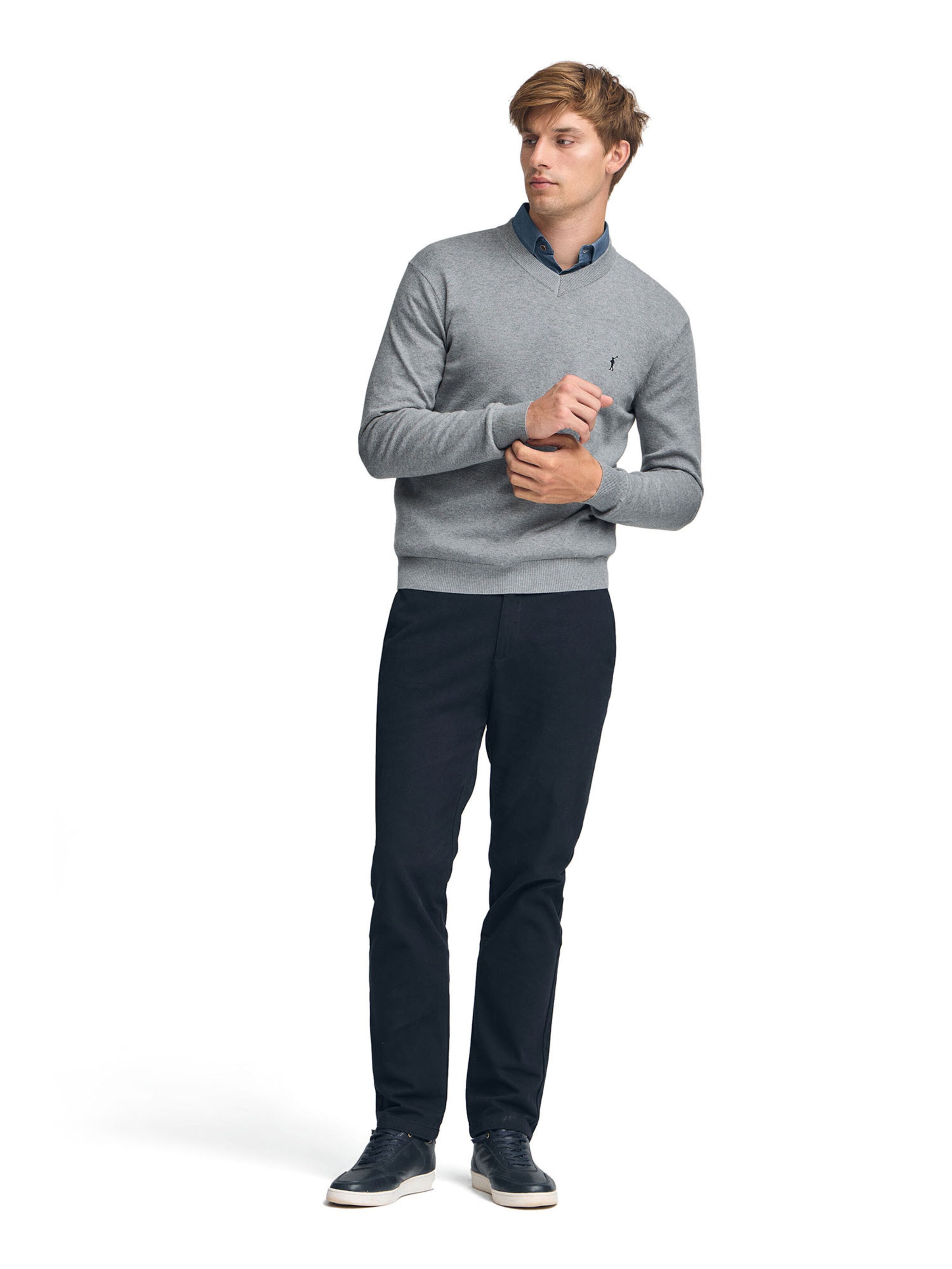 Polo Club Pullover in Grau