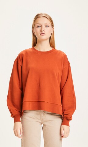 KnowledgeCotton Apparel Sweatshirt 'Erica' in Red: front