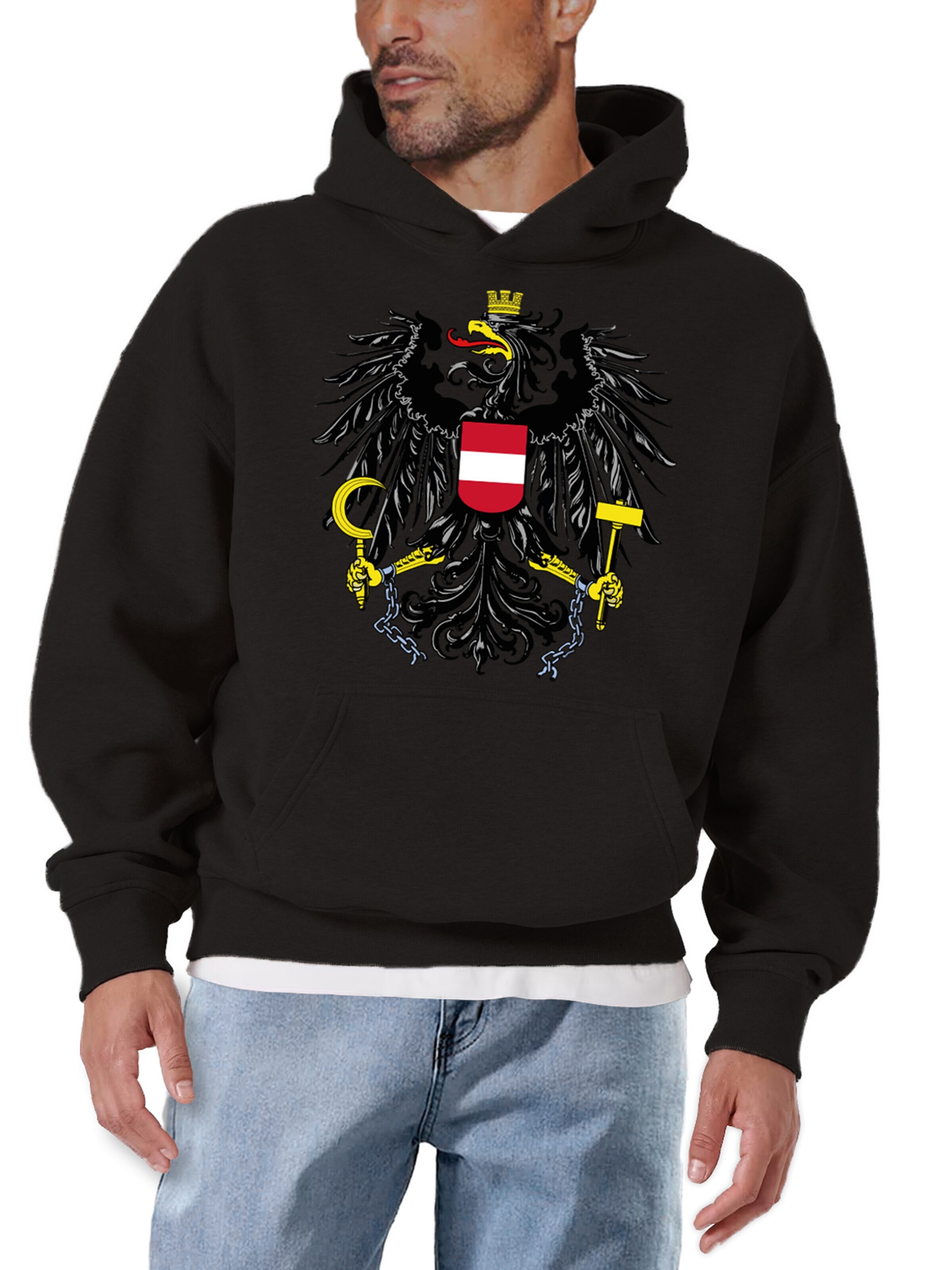 MAKAYA Sweatshirt in Black: front