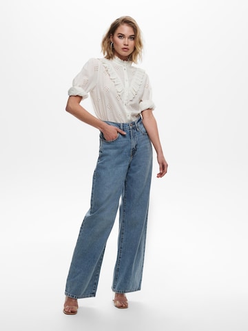 ONLY Wide leg Jeans 'Hope' in Blauw