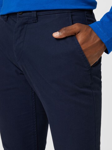 Coupe slim Pantalon chino TOM TAILOR en bleu