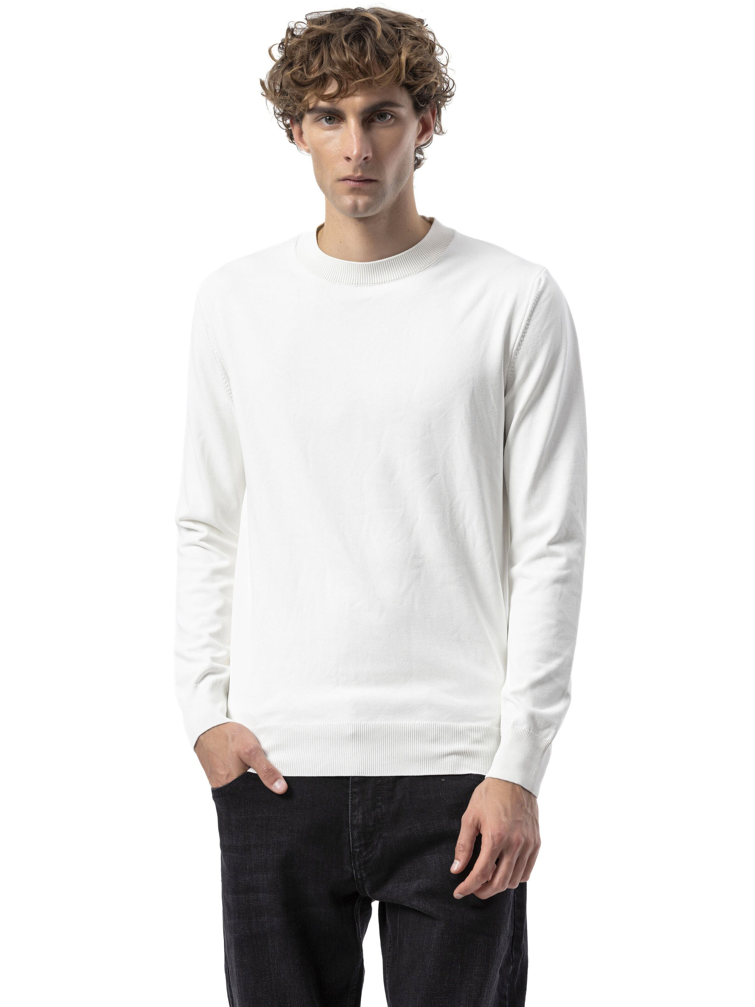 BEYRO Pullover 'BP206' in Beige: Vorderseite