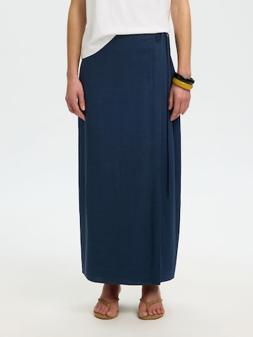 Jupe SELECTED en bleu : devant