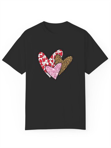 GORHEY Shirt 'Women's Summer Casual Cotton T-Shirt with Heart Print' in Black