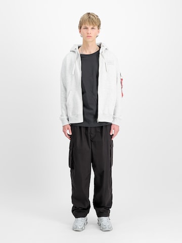 ALPHA INDUSTRIES Sweatjacke in Grau
