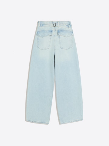 Wide Leg Jean Bershka en bleu