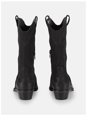 Felmini Wide Fit Cowboy Boots 'Gerbera W039' in Black