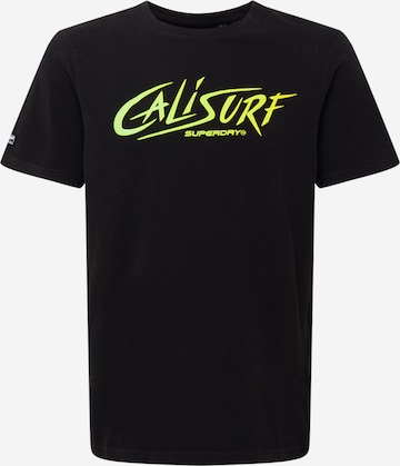 Superdry Shirt 'Cali' in Zwart: voorkant