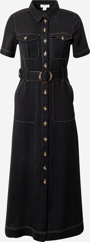 Robe-chemise Warehouse en noir : devant