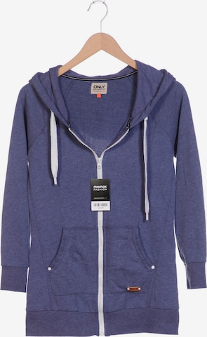 ONLY Sweatshirt & Zip-Up Hoodie in S in Blue: front