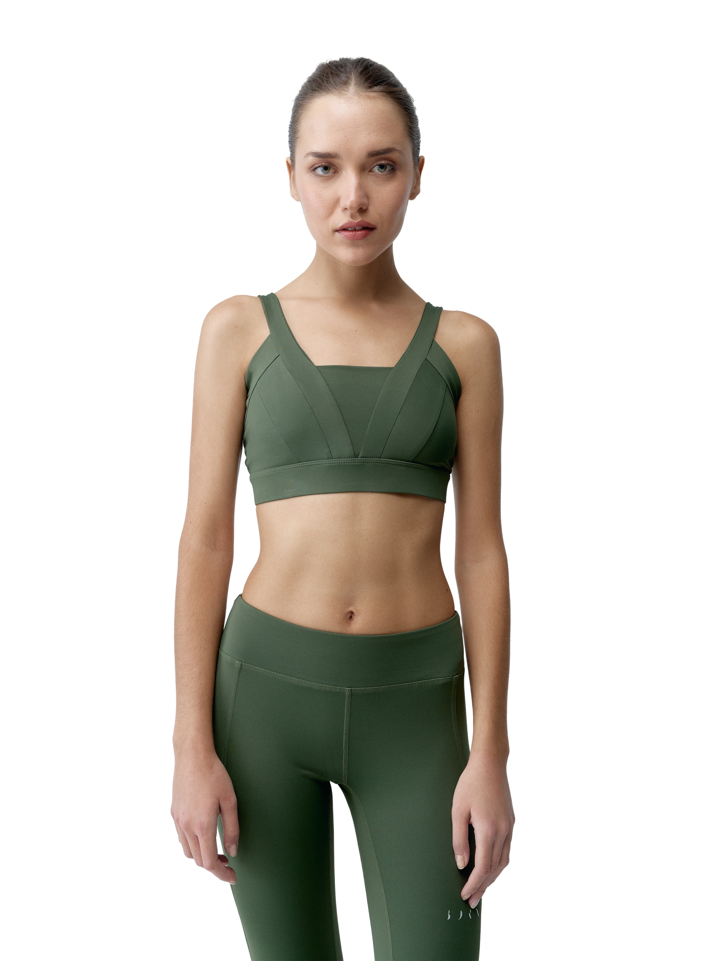 Born Living Yoga Sports top ' Madaba ' in Dark green, Item view