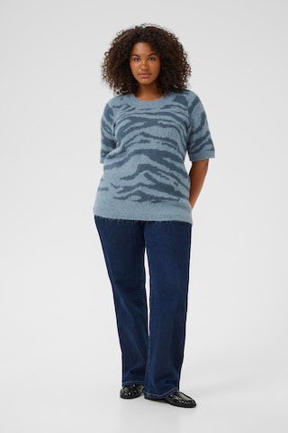 KAFFE CURVE Trui 'Sandia' in Blauw