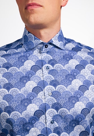 ETERNA Slim fit Button Up Shirt in Blue