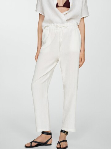 MANGO Regular Pants 'Indie' in White: front