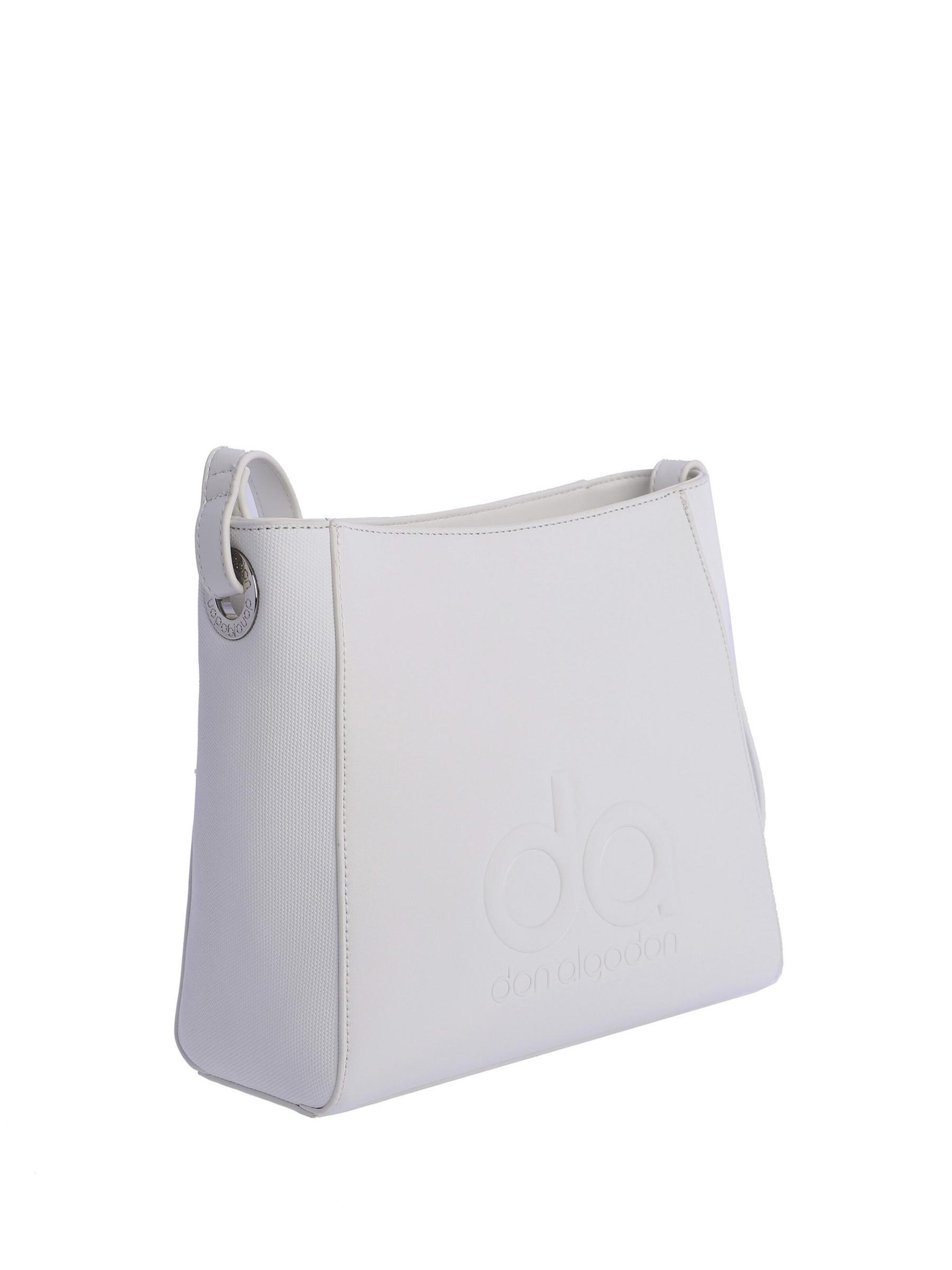 Don Algodon - Bolso de hombro 'Bolso bandolera para mujer DON ALGODON Mesalina de piel sintética con cremallera' en blanco
