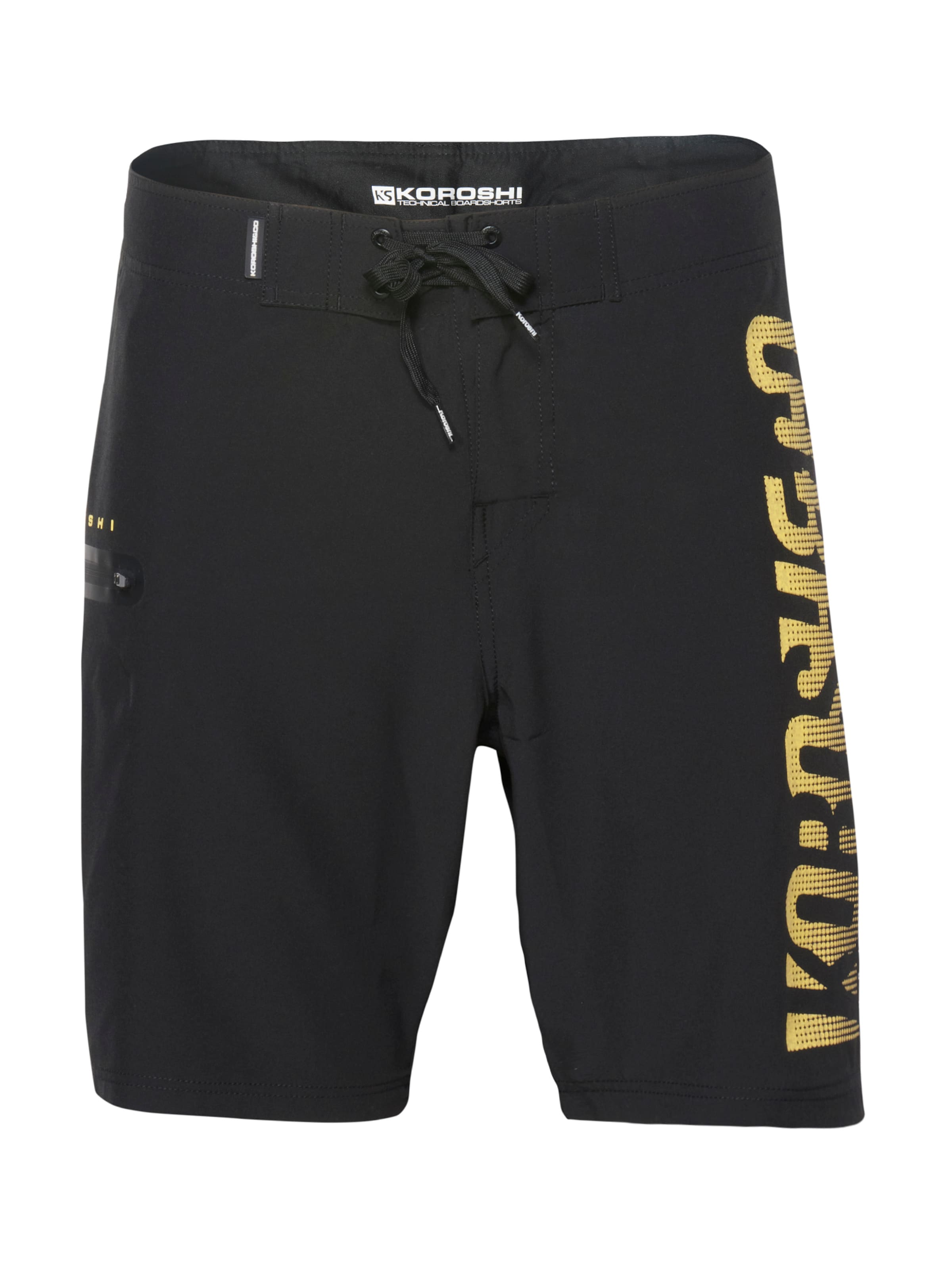 Shorts de bain KOROSHI en noir : devant