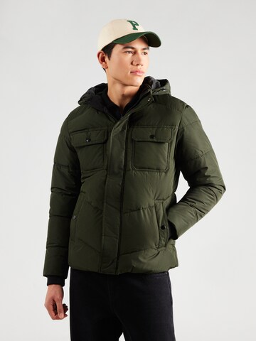 JACK & JONES Χειμερινό μπουφάν 'JJMORGAN' σε πράσινο: μπροστά