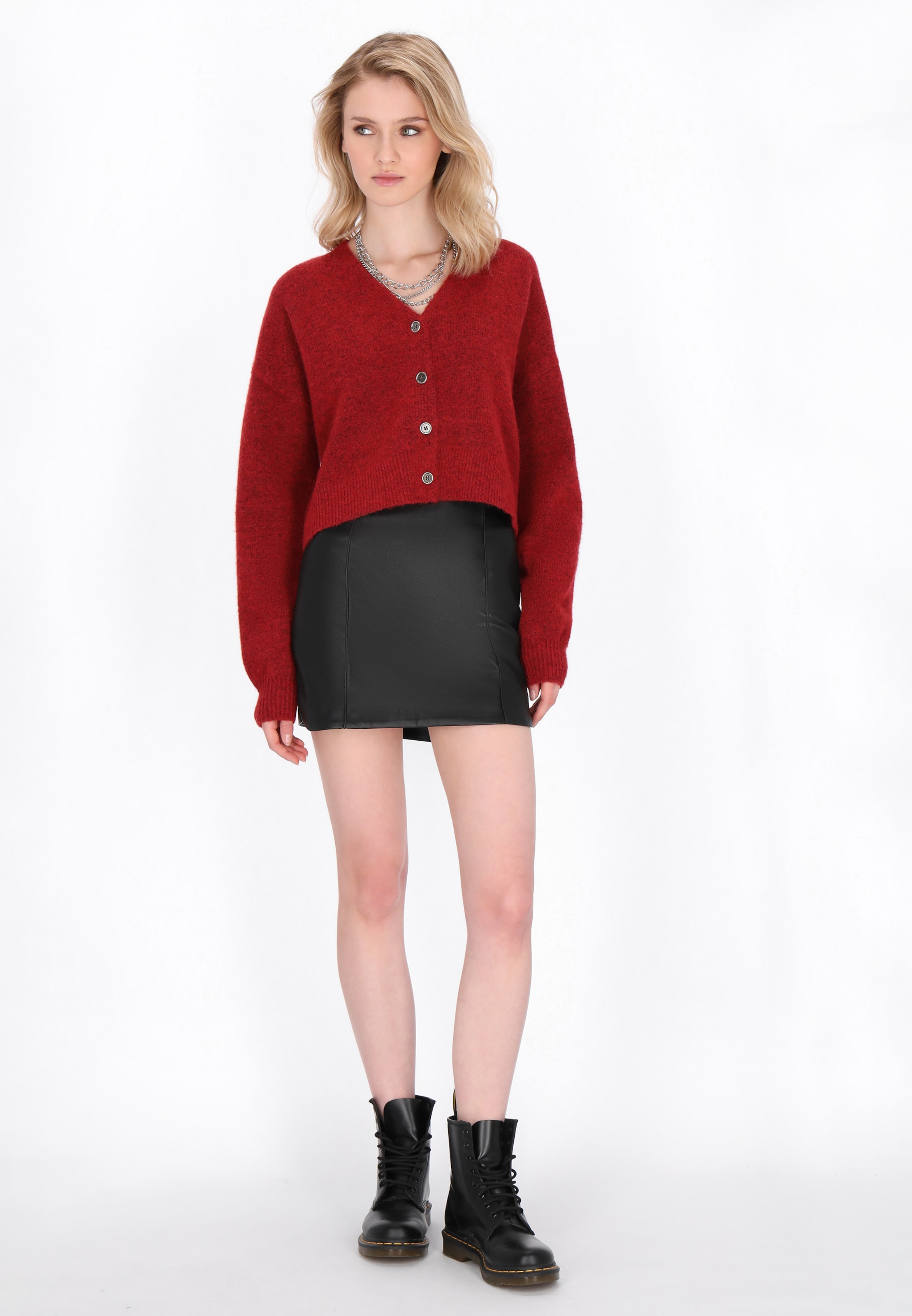 myMo ROCKS Neuletakki värissä punainen