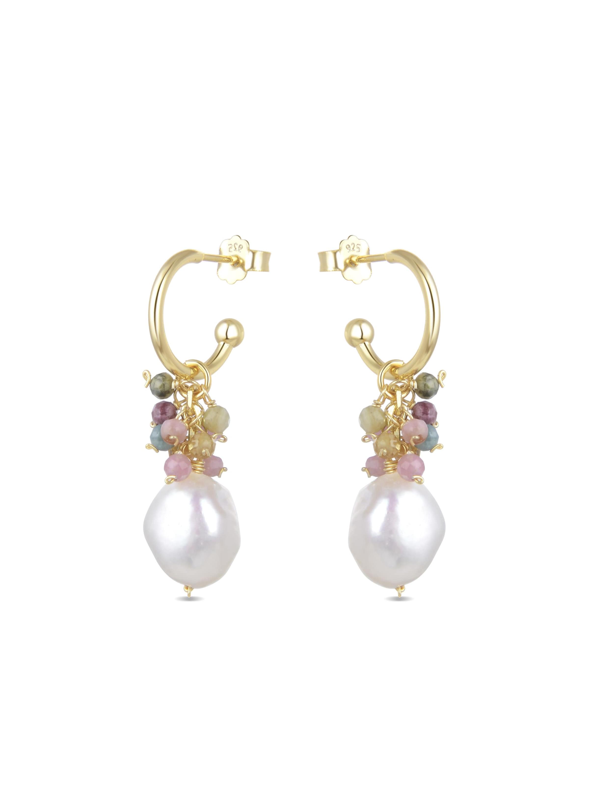 Luxenter Earrings 'Sahme' in White