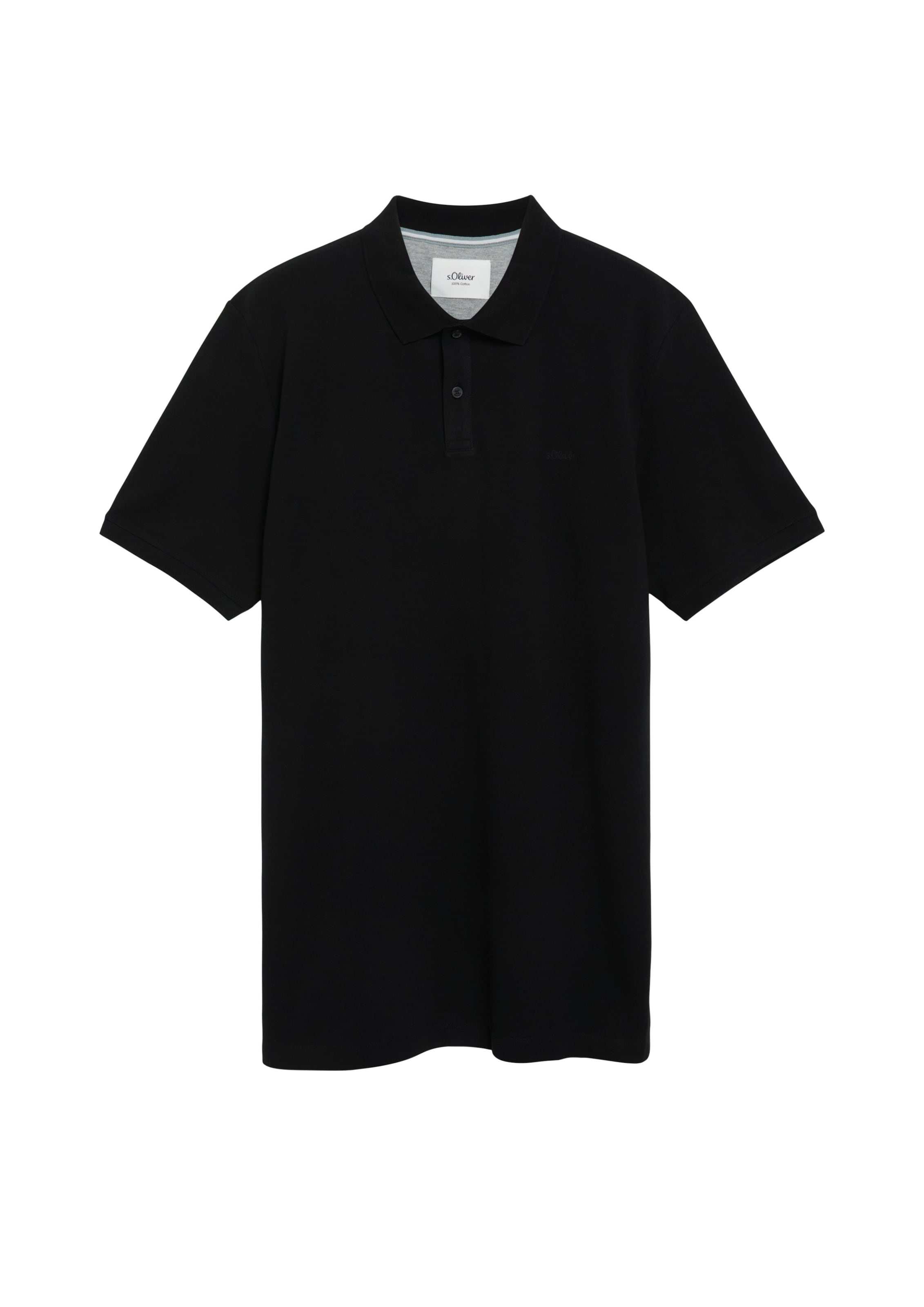 s.Oliver Poloshirt in Schwarz: Vorderseite