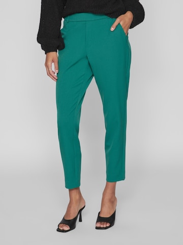 VILA Slim fit Pleat-Front Pants 'VARONE' in Green: front