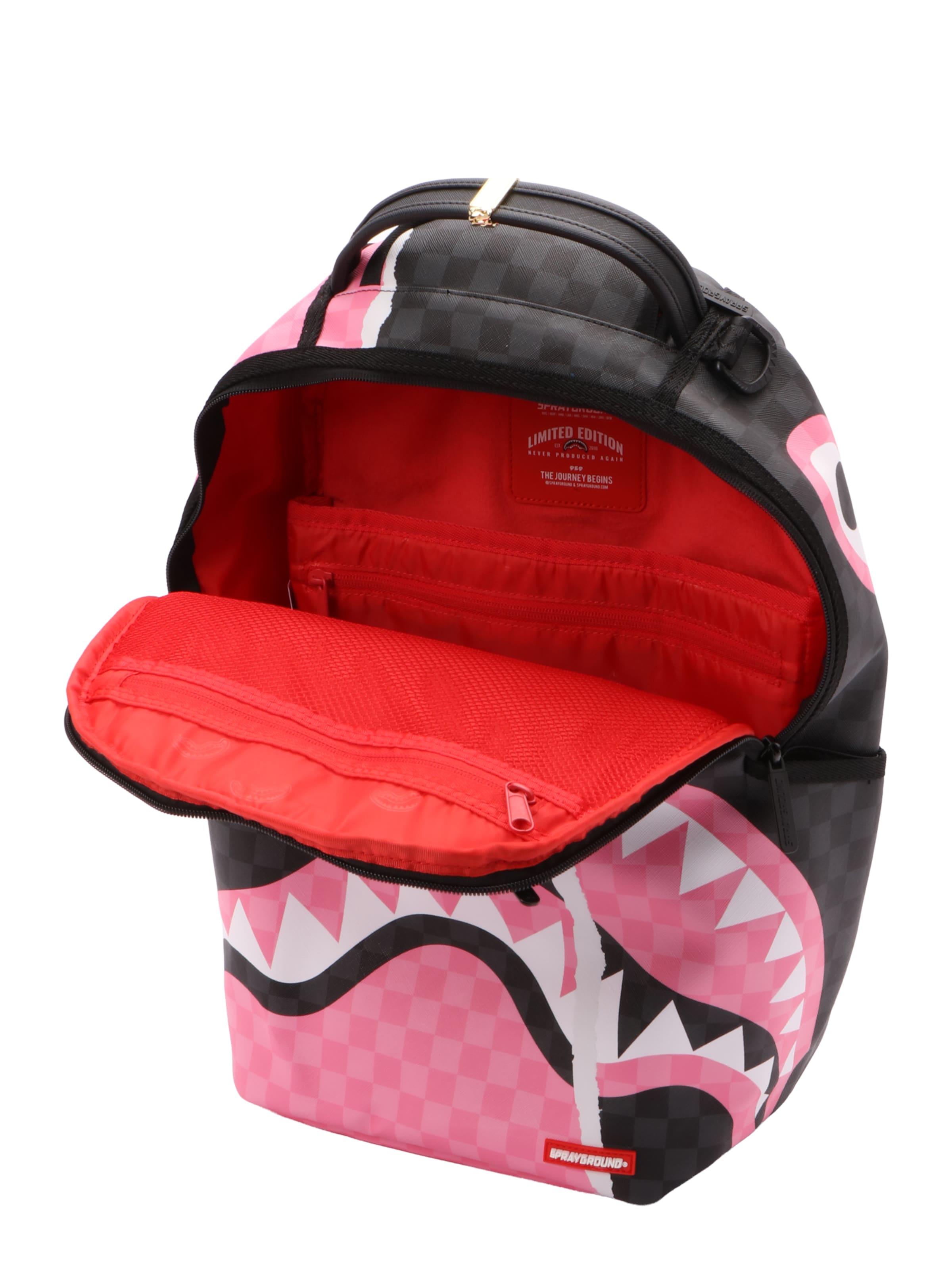Sprayground Backpack 'PINK AND BLACK TEAR SIP' in Mixed colors