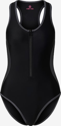 Bogner Fire + Ice Bustier Badeanzug ' Zora ' in Schwarz: Vorderseite