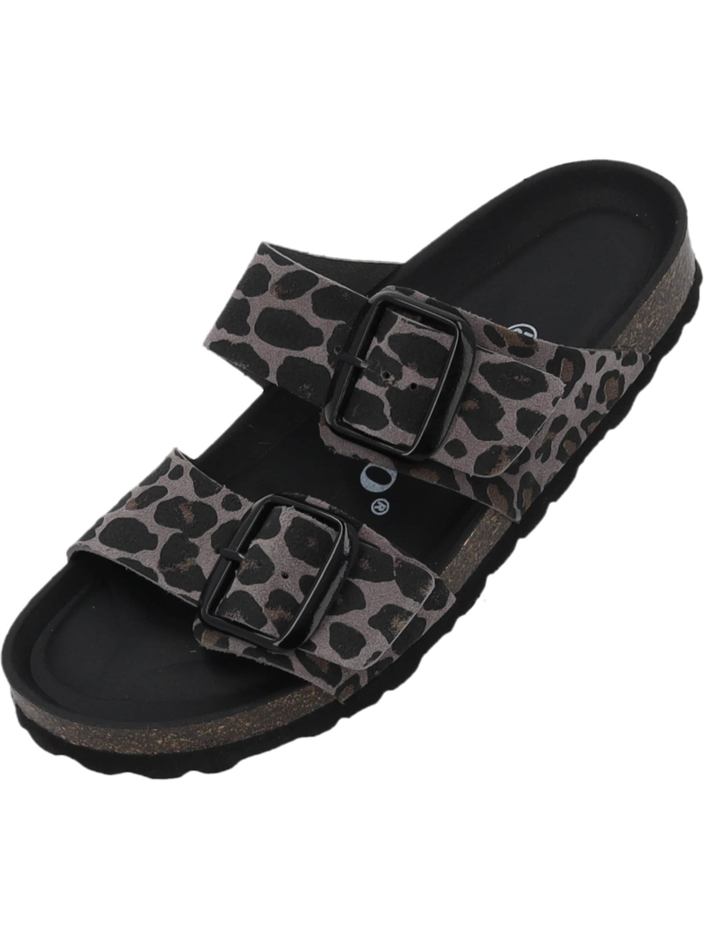 Palado Pantolette 'Samos' in Grau: Vorderseite