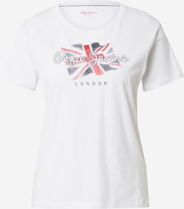 Tricou 'POPPY' de la Pepe Jeans pe alb: față