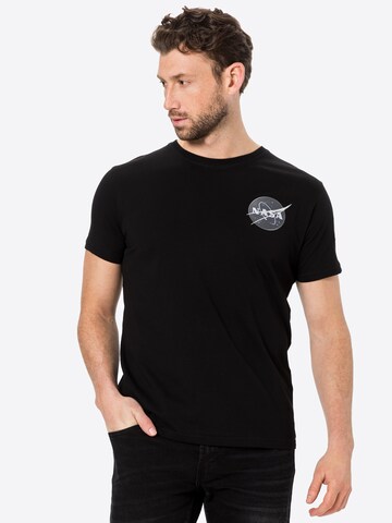 ALPHA INDUSTRIES Koszulka 'Space Shuttle' w kolorze czarny: przód