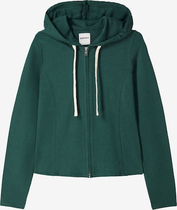 Veste de survêtement Bershka en vert : devant