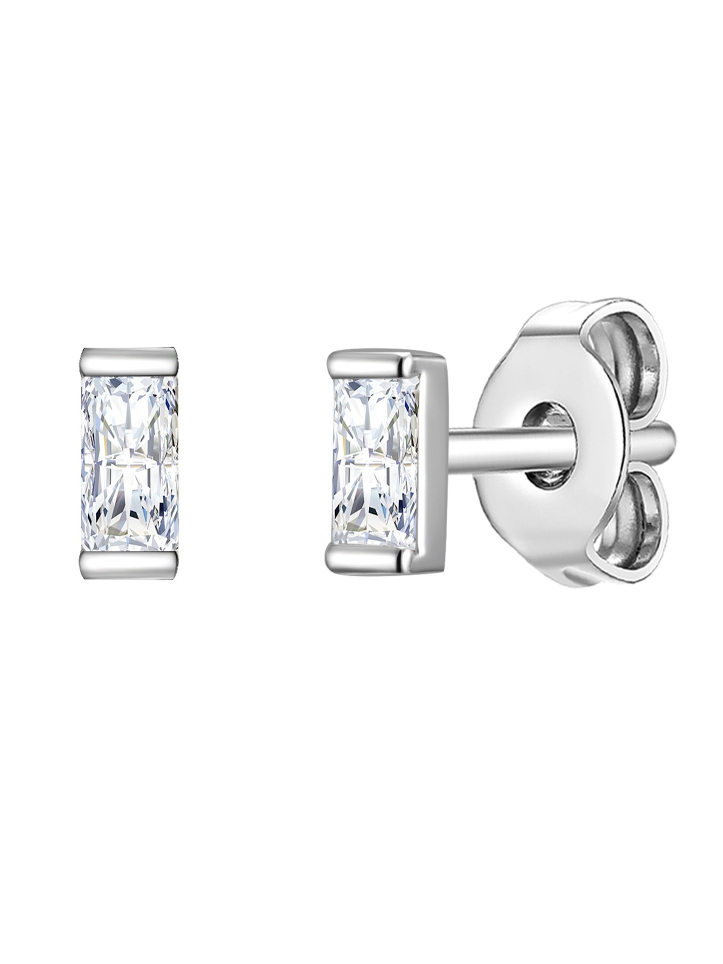 Lulu & Jane Oorbellen in Zilver: voorkant