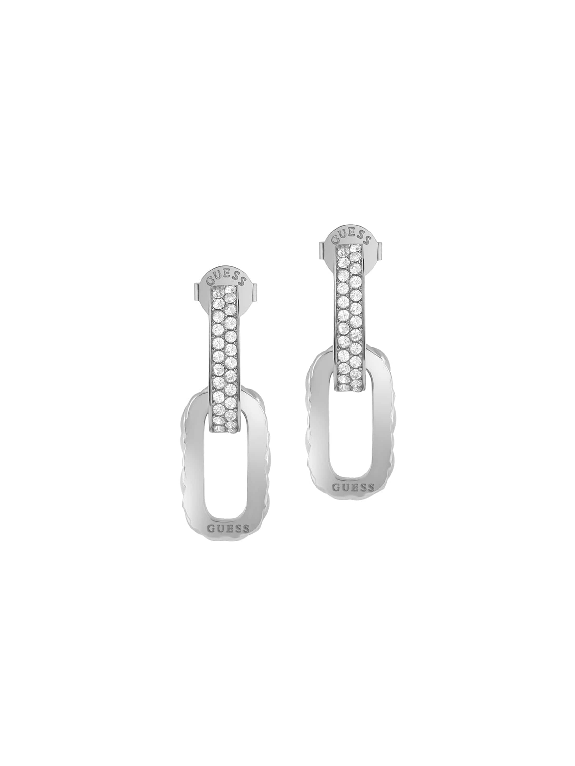 GUESS Ohrringe 'Shining Winter' in Silber: Vorderseite