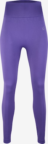 BeShaped Skinny Workout Pants 'Opschieten' in Purple: front
