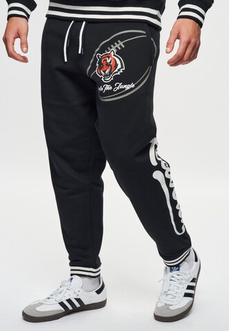 Recovered Regular Sportbroek 'NFL Bengals Rule The Jungle' in Zwart