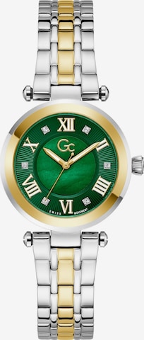 Montre à affichage analogique Gc en argent : devant
