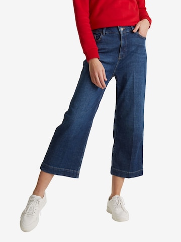 ESPRIT Bandplooi jeans in Blauw: voorkant