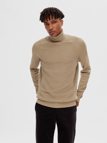 SELECTED HOMME - Jersey 'Mattis' en beige: frente