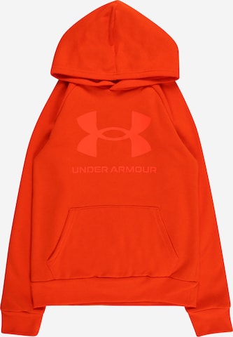 UNDER ARMOUR Athletic Sweatshirt 'RIVAL' in Orange: front
