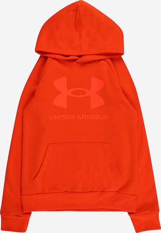 UNDER ARMOUR Športová mikina 'RIVAL' - oranžová: predná strana