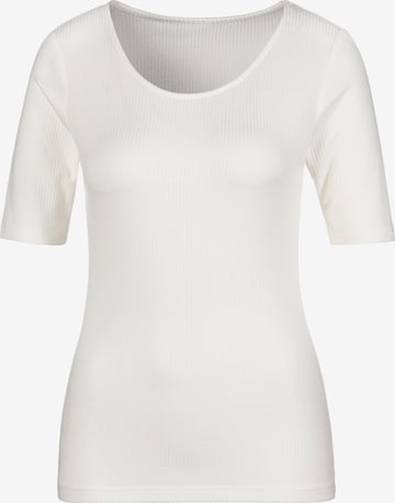 T-shirt LASCANA en blanc : devant