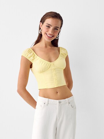 Haut Bershka en jaune : devant